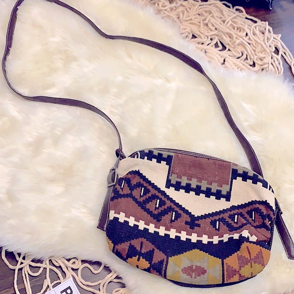 🎉HP🎉Bohemian Style Aztec Design Printed Woven Vintage Crossover Shoulder Purse - Picture 5 of 16